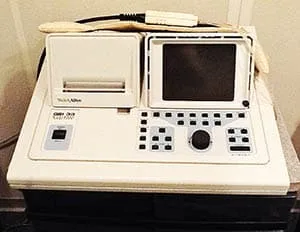 A tympanometer used to assess middle-ear function